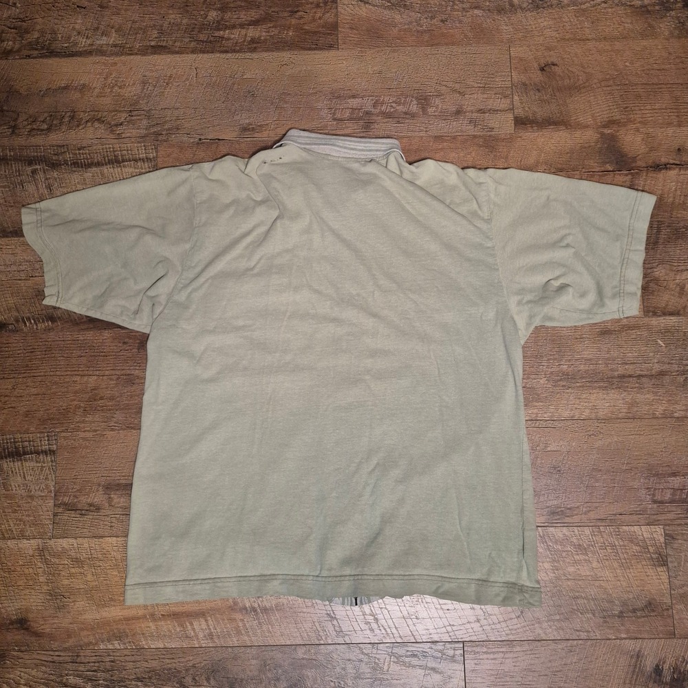 Vintage Billabong Polo Shirt Full Zip Mens XL Sage Green Retro Surf Skate Sport - Picture 9 of 10
